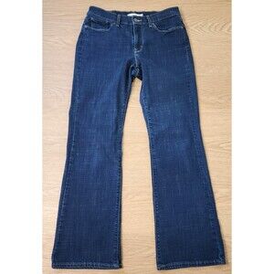 Levis Jeans Womens Size 6 Classic Bootcut Dark Blue Denim Flared Leg 28x30